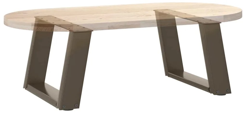 Pés para mesa de centro em formato de U, 2 peças, aço natural, 50x(30-