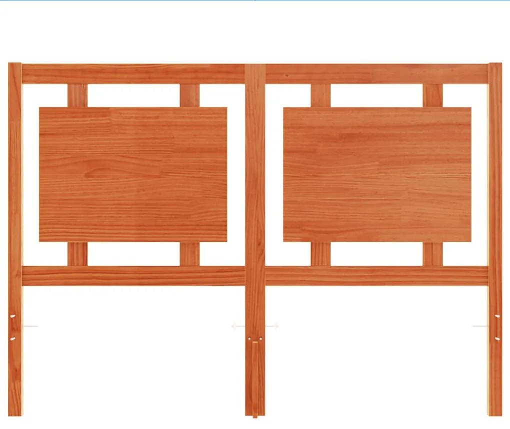 Cabeceira 135 cm madeira de pinho maciça castanho-mel