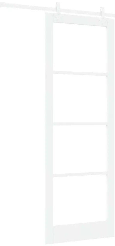 Porta Deslizante vidaXL com Conjunto de Hardware Branco 83x232 cm Made