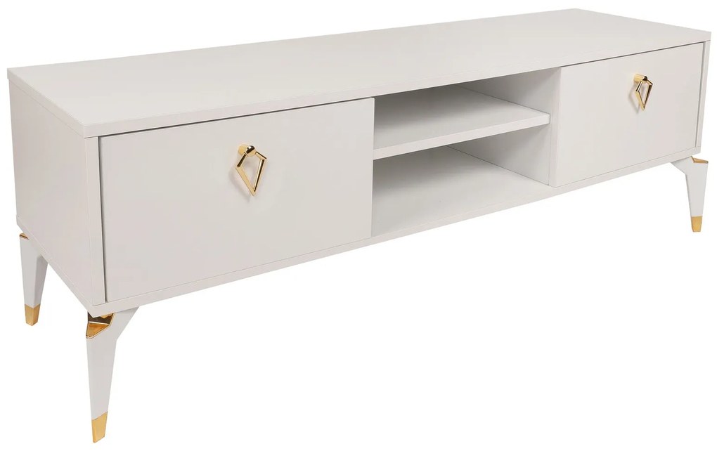 Móvel TV Posh – Branco – 143x47x40 cm