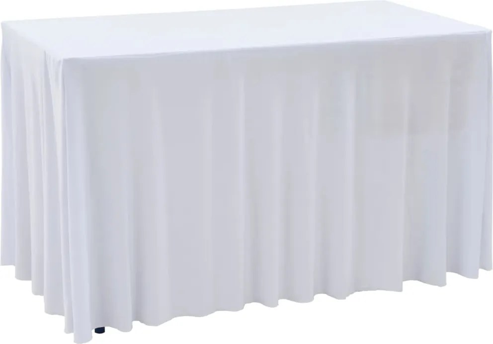 vidaXL Capa extensível para mesa c/ camilha 2 pcs 120x60,5x74cm branco
