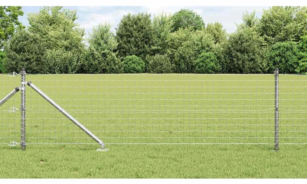 vidaXL Postes de Cerca com Ponta - 26 peças Ø32 mm 60 cm Aço Galvanizado
