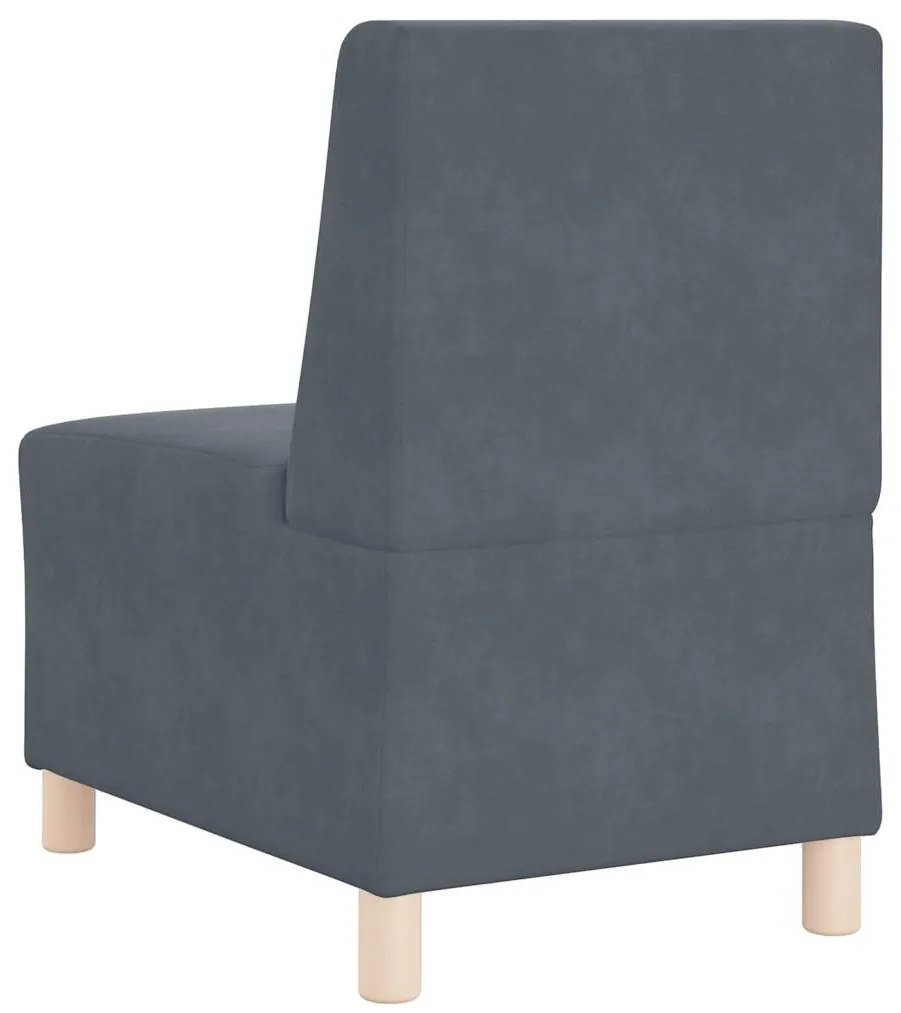 Poltrona sem braços 55 cm veludo verde-escuro