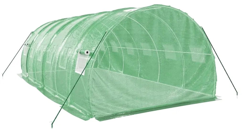 Estufa com estrutura de aço 18 m² 6x3x2 m verde