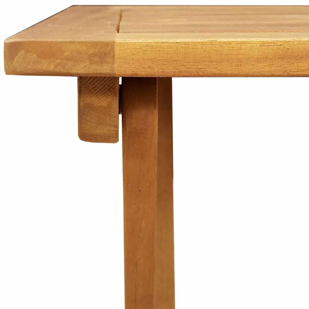 Mesa de Jardim Dobrável Quadrada 60 x 60 x 72 cm em Madeira Sólida de