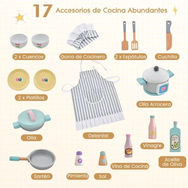 Cozinha de brincar para crianças de 3 anos Cozinha de brincar em madeira com micro-ondas, máquina de lavar roupa, escorredor Simulado 79 x 35 x 98 cm