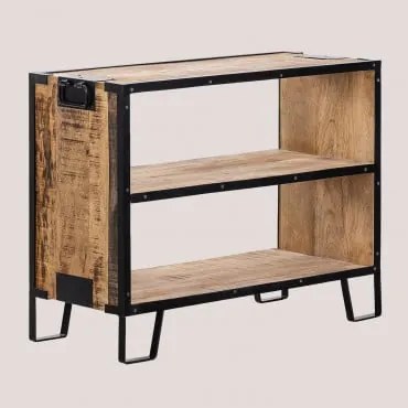 Mesa de Apoio em Madeira Aram Preto - Sklum
