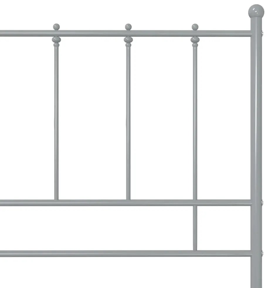 Estrutura de cama 100x200 cm metal cinzento