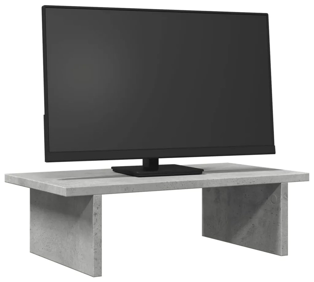 Suporte monitor 50x27x15 cm derivados madeira cinzento cimento