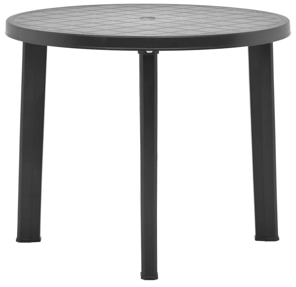 vidaXL Mesa de jardim 89 cm plástico antracite