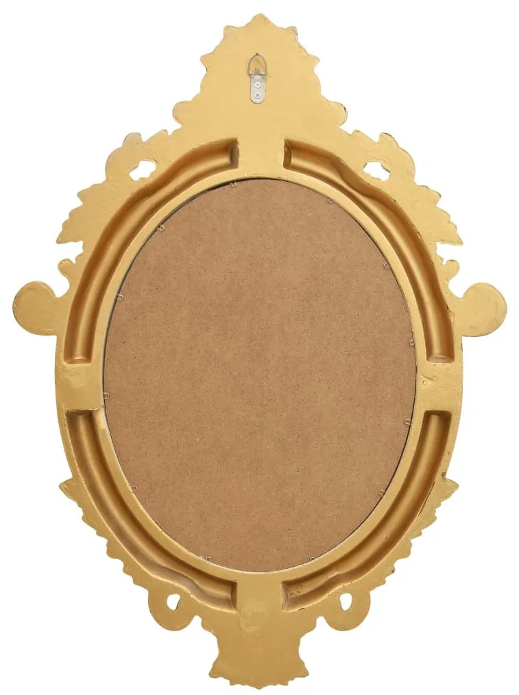 Espelho de parede estilo castelo 56x76 cm dourado