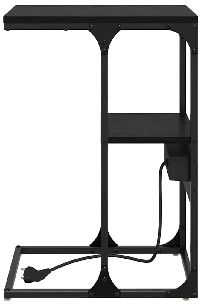 Mesa-de-cabeceira com gaveta Carvalho preto 41.5 x 26 x 60.5 cm