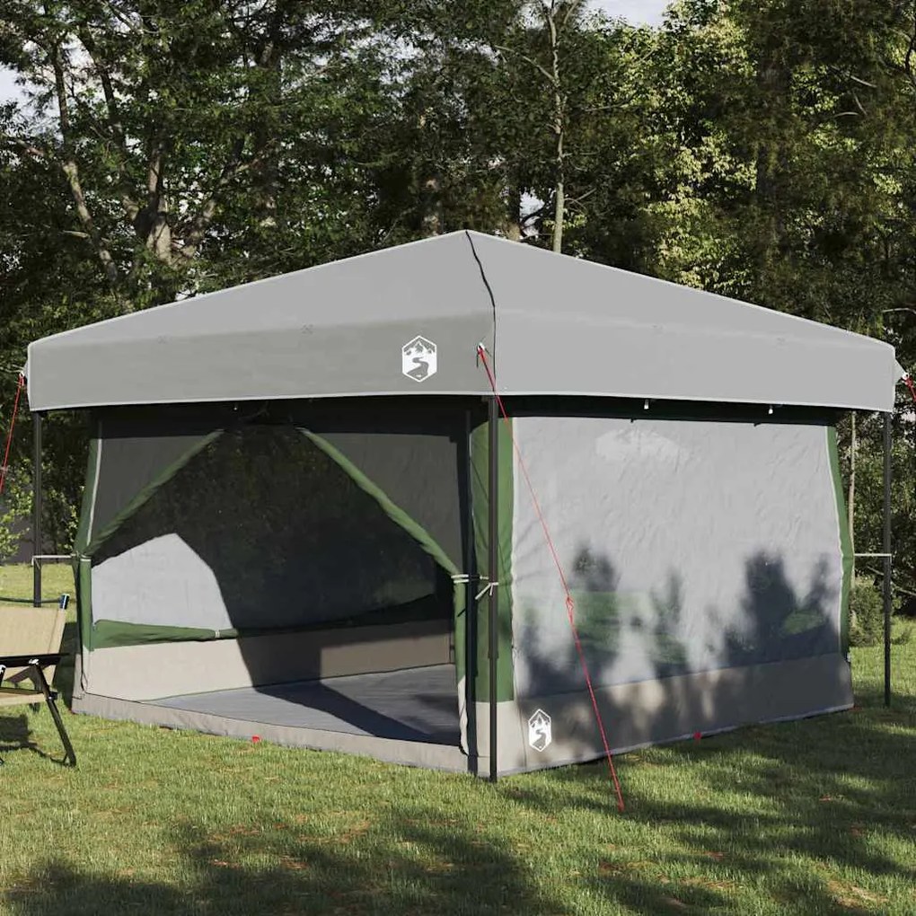 vidaXL Tenda interior com telhado Verde e Cinza 300 x 300 x 250 cm