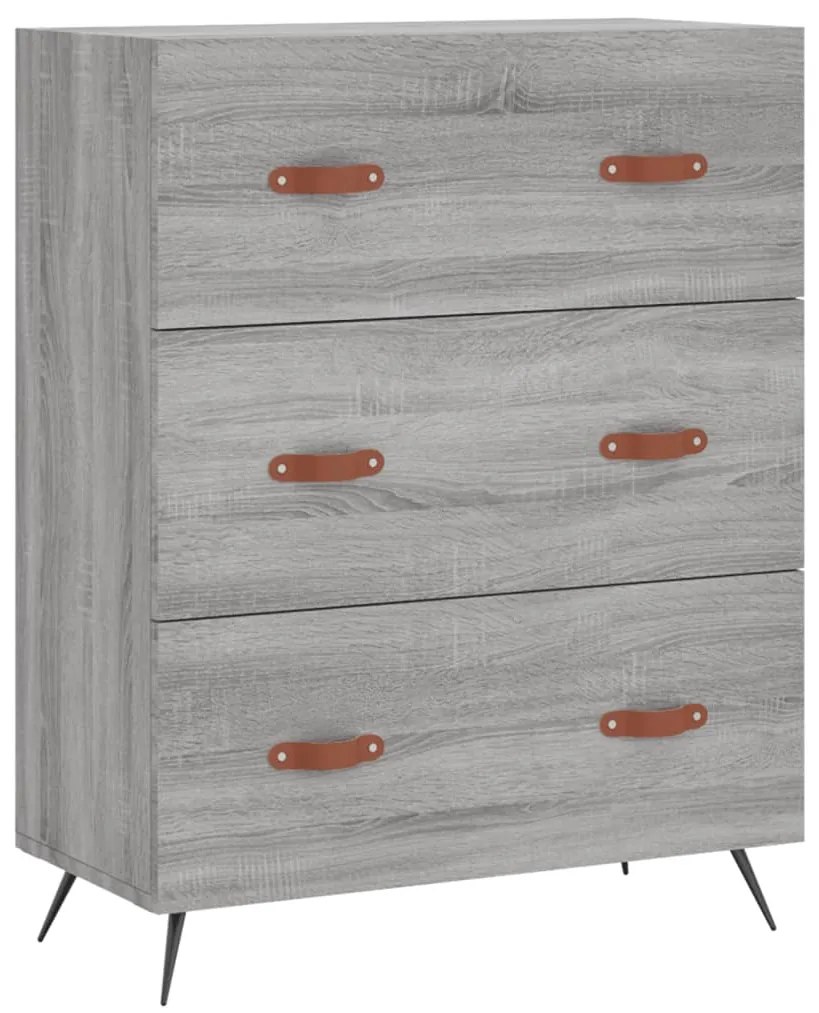 Armário alto 69,5x34x180 cm derivados de madeira sonoma cinza