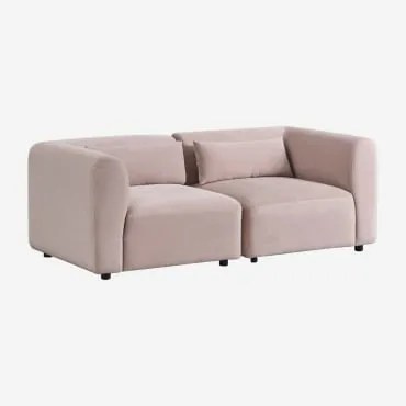 Sofá Modular De 2 Peças Fogler Bombazina Rosé - Sklum