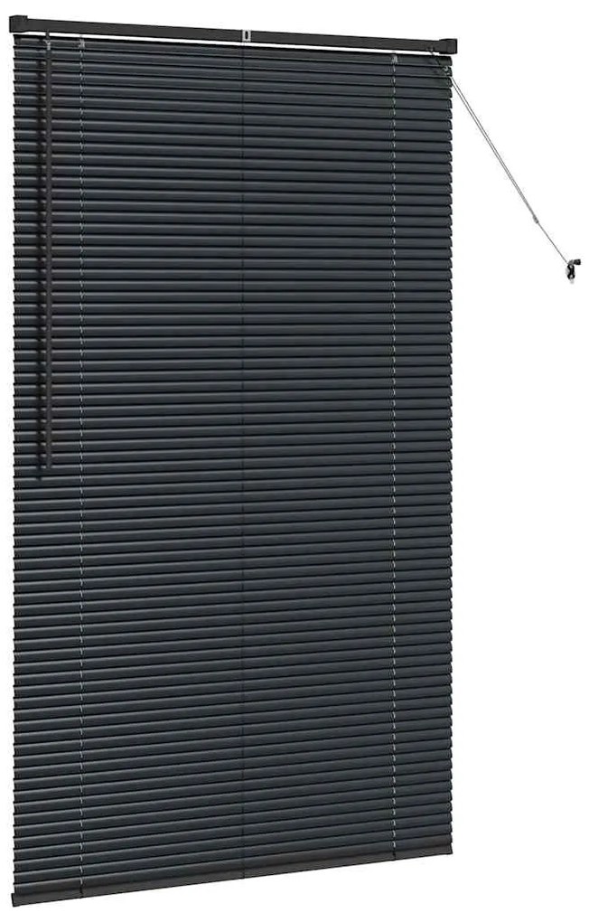 Persiana de Janela com cortinas Outros Manual Preto 100 x 175 cm Alumí