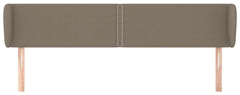 Cabeceira cama abas tecido 183x23x78/88 cm cinzento-acastanhado