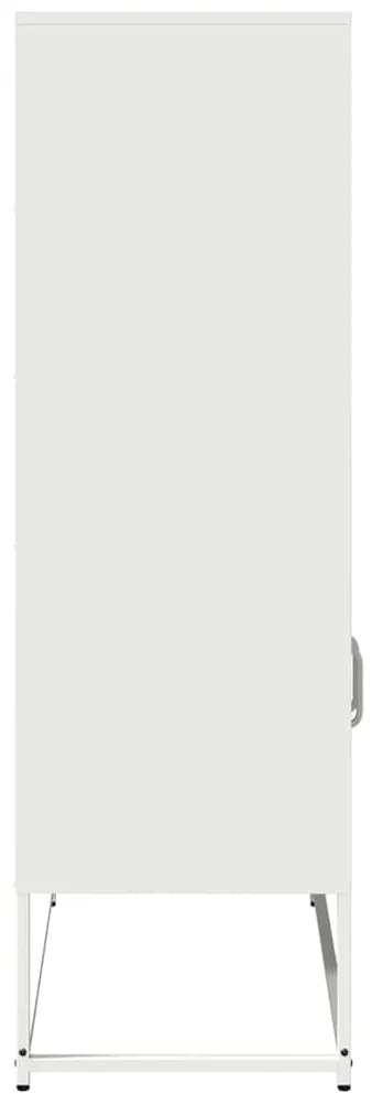 Aparador alto 68x39x123 cm aço branco
