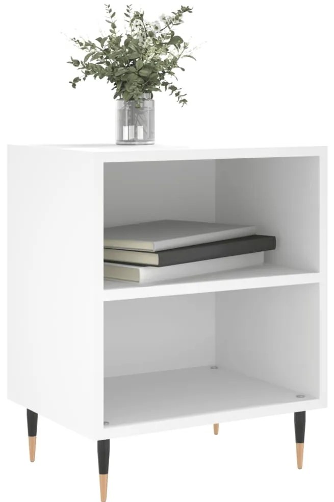 Mesa de cabeceira 40x30x50 cm derivados de madeira branco