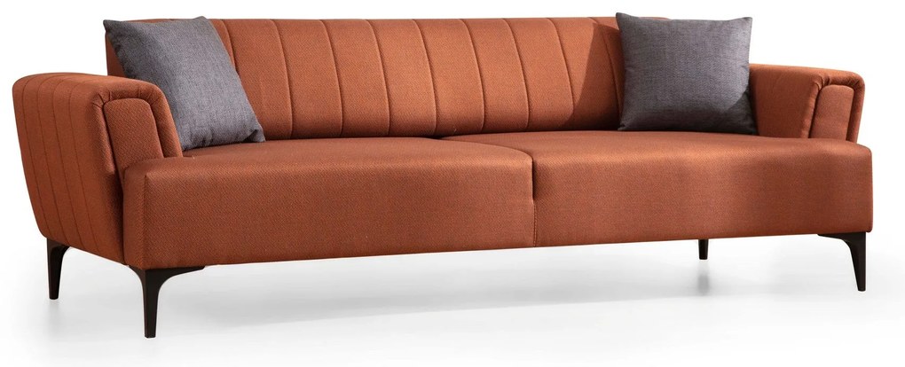Sofá-cama de 3 Lugares Hamlet – Vermelho Telha – 230x95x77 cm