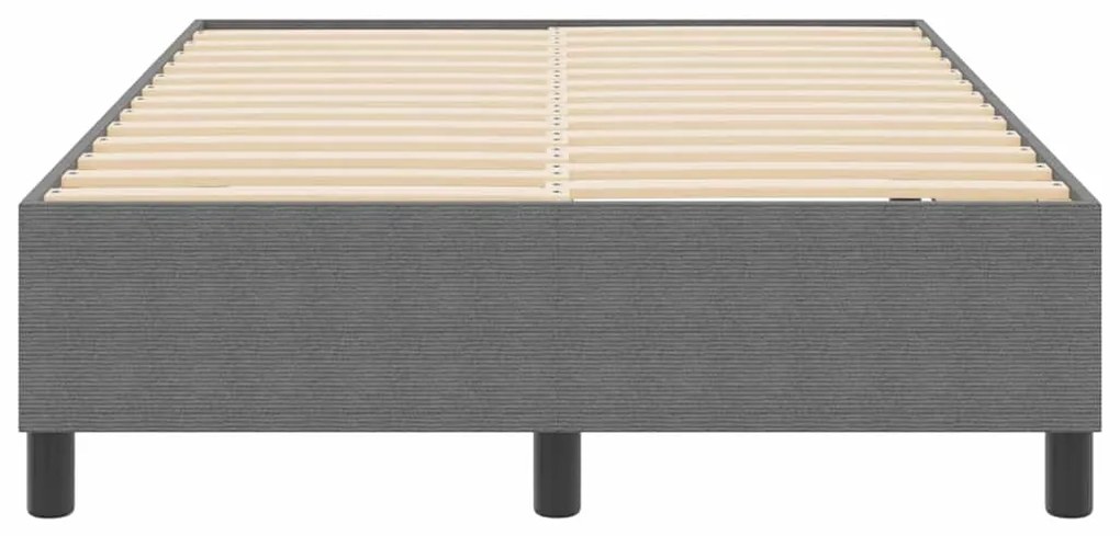 Cama Box com Estrado Cinza Claro 120x200 cm em Tecido Canelado