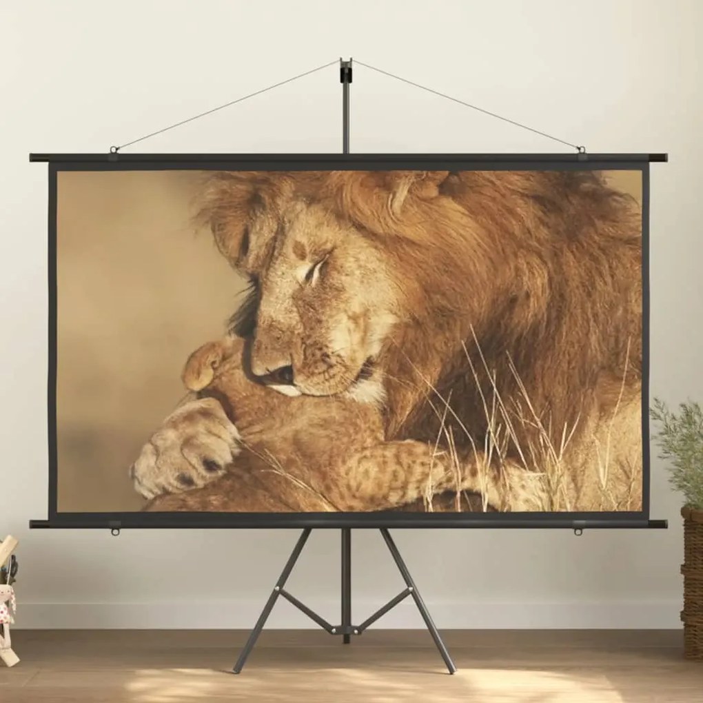 51411 vidaXL Tela de projeção com tripé 84" 16:9