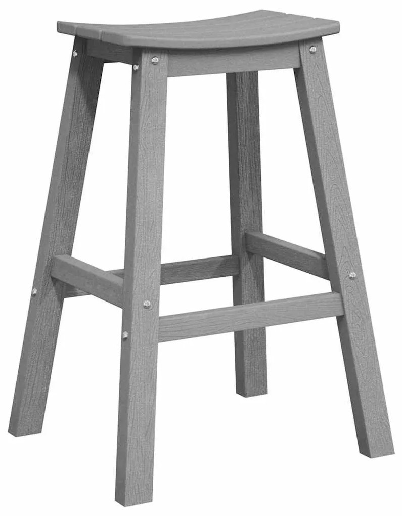 Conjunto de Bar para Jardim vidaXL 3 Peças Cinzento-claro HDPE