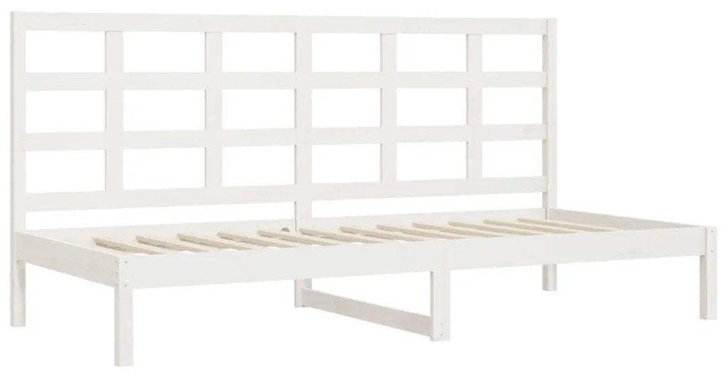 Sofá-cama sem colchão 80x200 cm madeira de pinho maciça branco