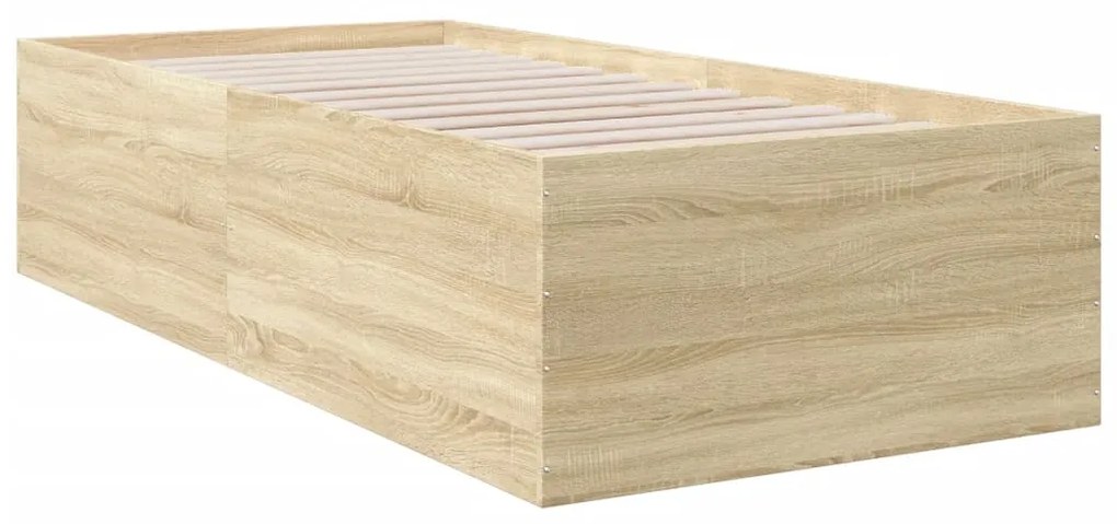 Estrutura de cama 90x200cm derivados de madeira carvalho sonoma