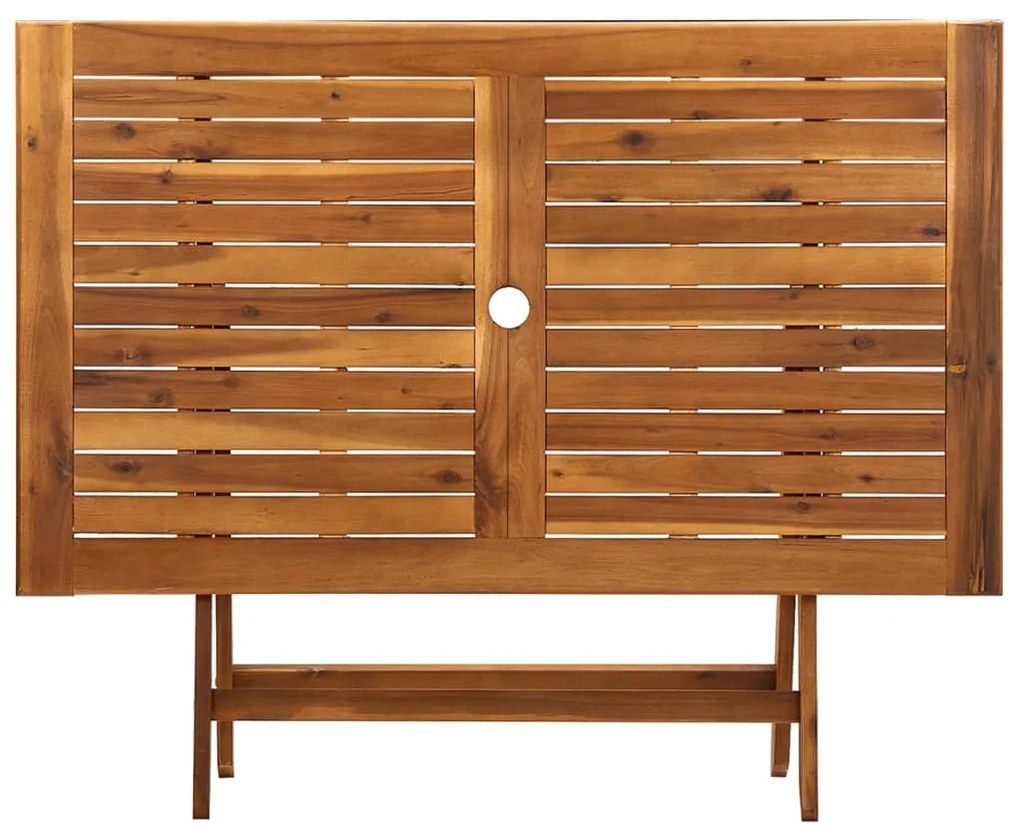 Mesa de jardim dobrável 120x70x75 cm madeira de acácia maciça