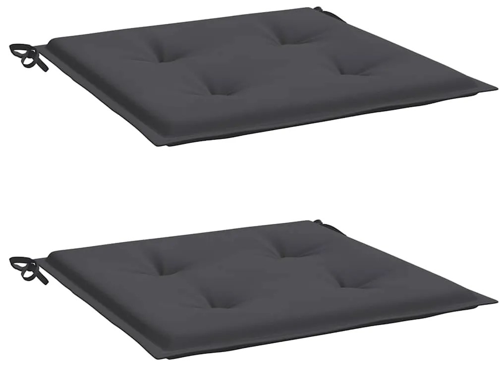 Almofadões p/ cadeiras jardim 2pcs 40x40x4 cm oxford antracite