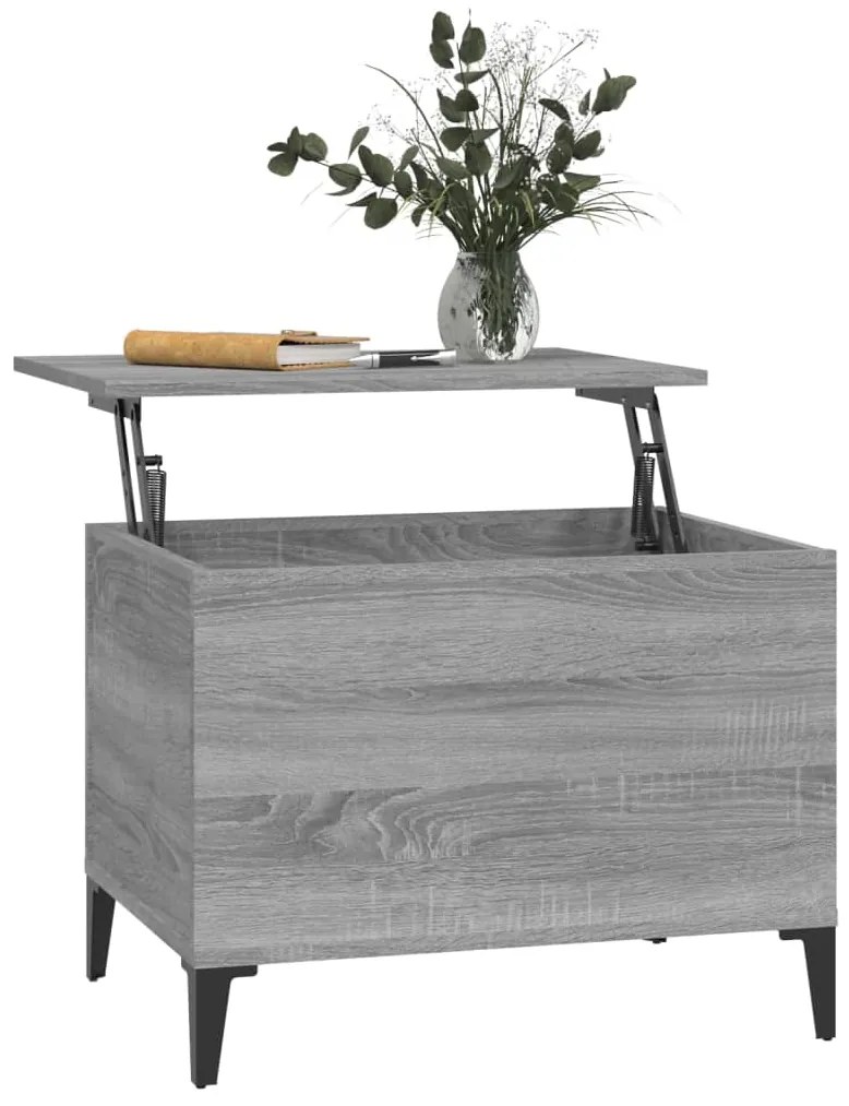 Mesa de centro 60x44,5x45 cm derivados de madeira cinza sonoma