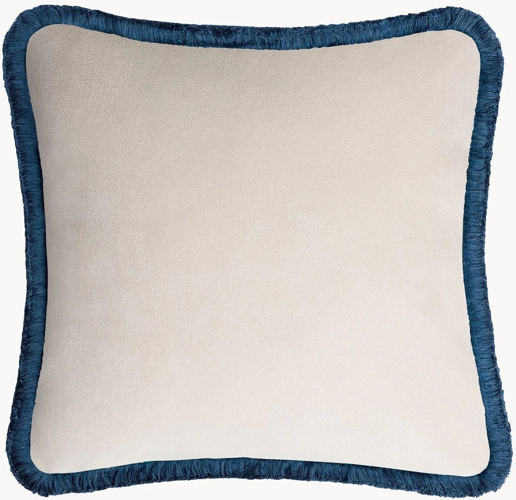 Almofada decorativa em veludo artesanal Happy