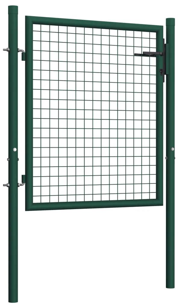 Portão de cerca 100x75 cm aço verde