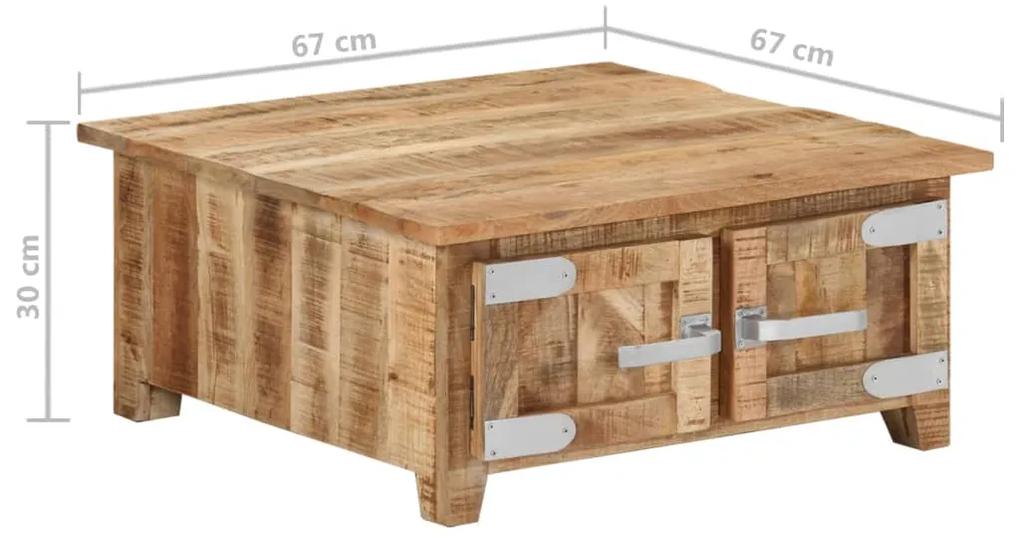Mesa de centro 67x67x30 cm madeira de mangueira maciça