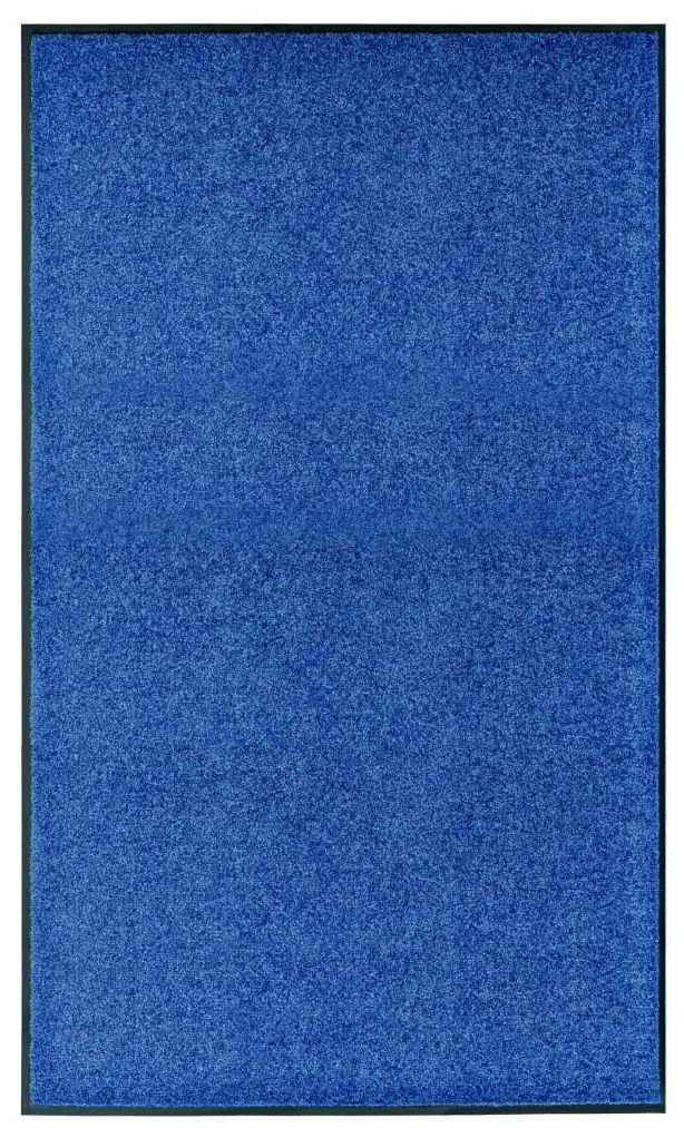 Tapete de porta lavável 90x150 cm azul