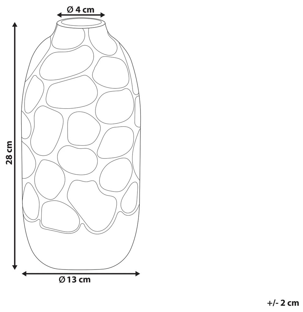 Vaso de cerâmica grés branca 28 cm CENABUM Beliani
