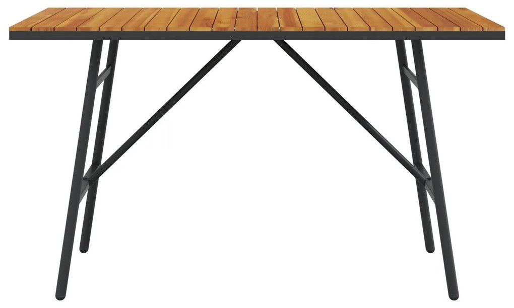 Mesa de Jantar - Preto, 110x55x62 cm, Feita de Madeira de Acácia Sólid