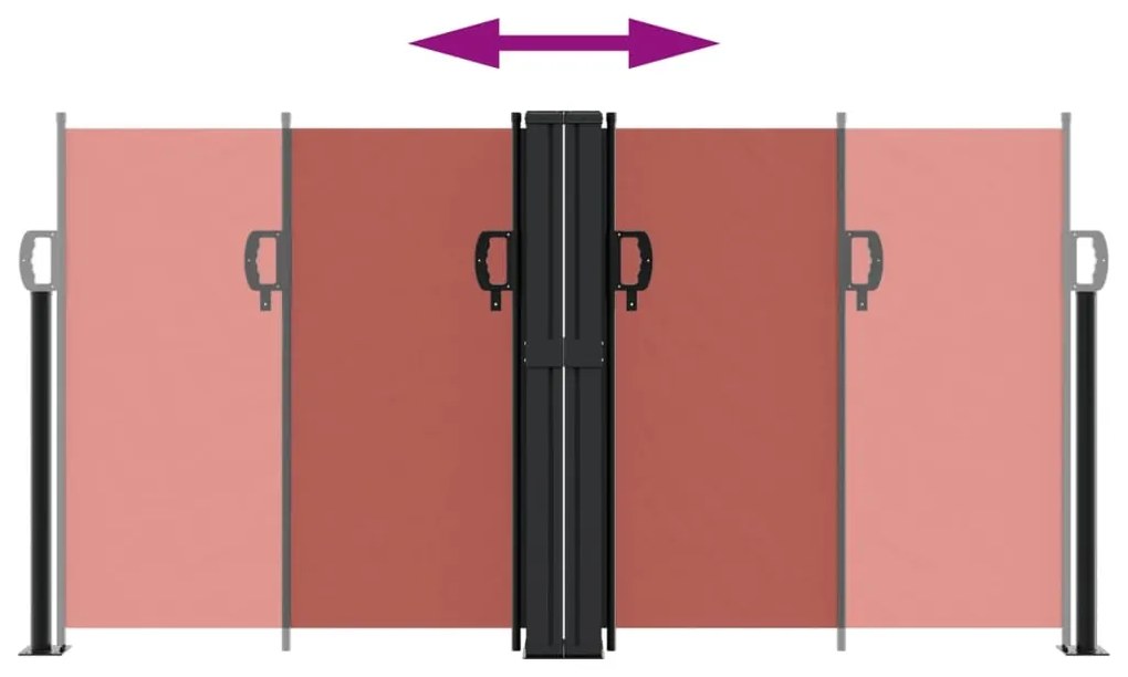 Toldo lateral retrátil 120x1200 cm terracotta