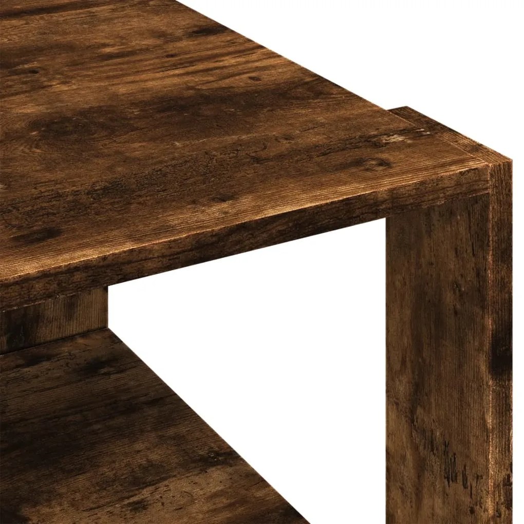 Mesa de centro 51,5x51,5x30cm derivados madeira carvalho fumado