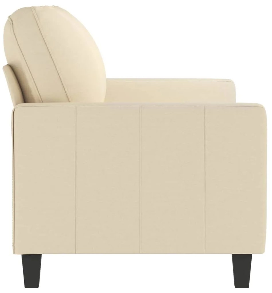Sofá de 2 lugares tecido 140 cm cor creme