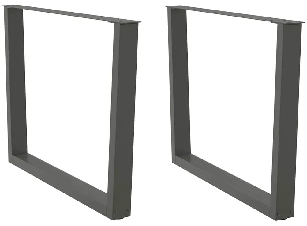 Pés para mesa de jantar em forma de V, 2 peças, antracite, 100x(72-73,