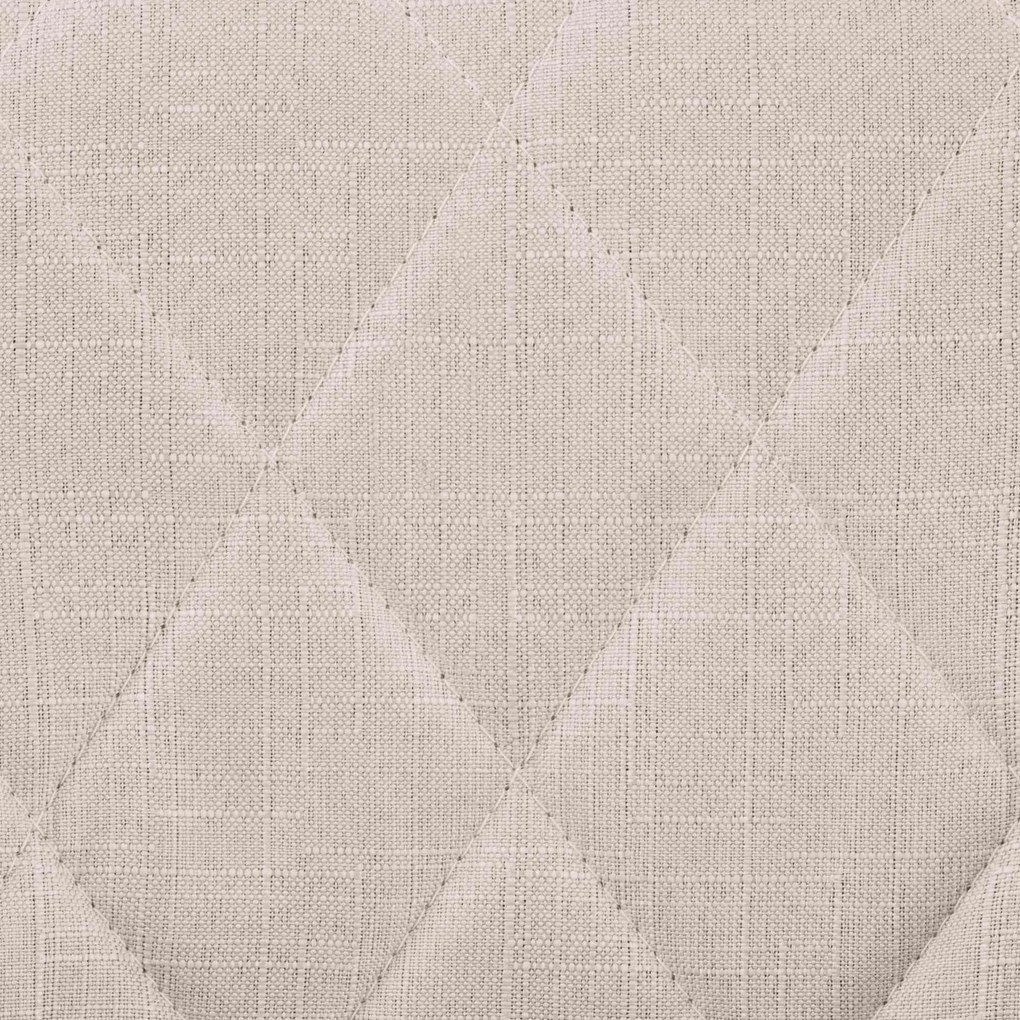 Banco de bar Lazio em tecido e com estrutura preta 46 x 83-104 x 49 cm Creme