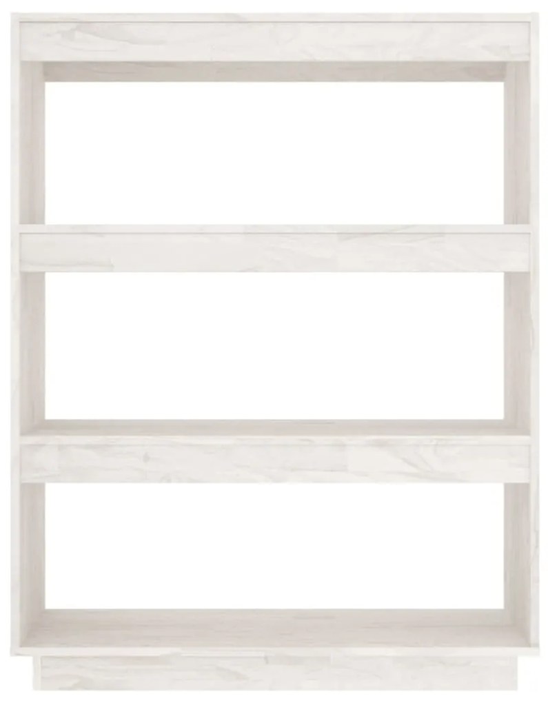 Estante/divisória 80x35x103 cm pinho maciço branco