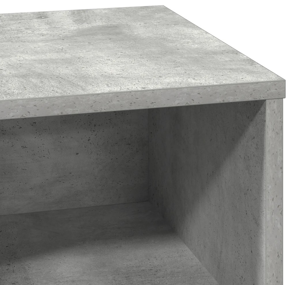 Criado-Mudo com LED Cinza Concreto 50x34,5x50 cm