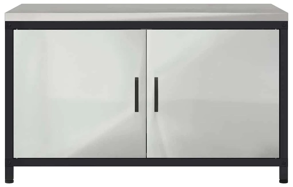 Armário de Armazenamento para Cozinha Prata 60 x 50 x 92 cm