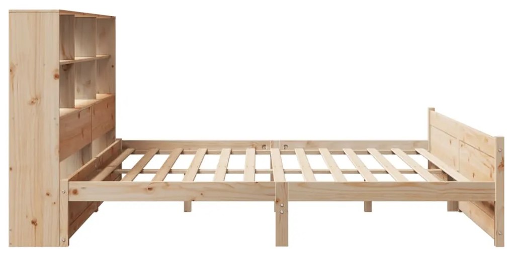 Cama com estante sem colchão 200x200 cm pinho maciço