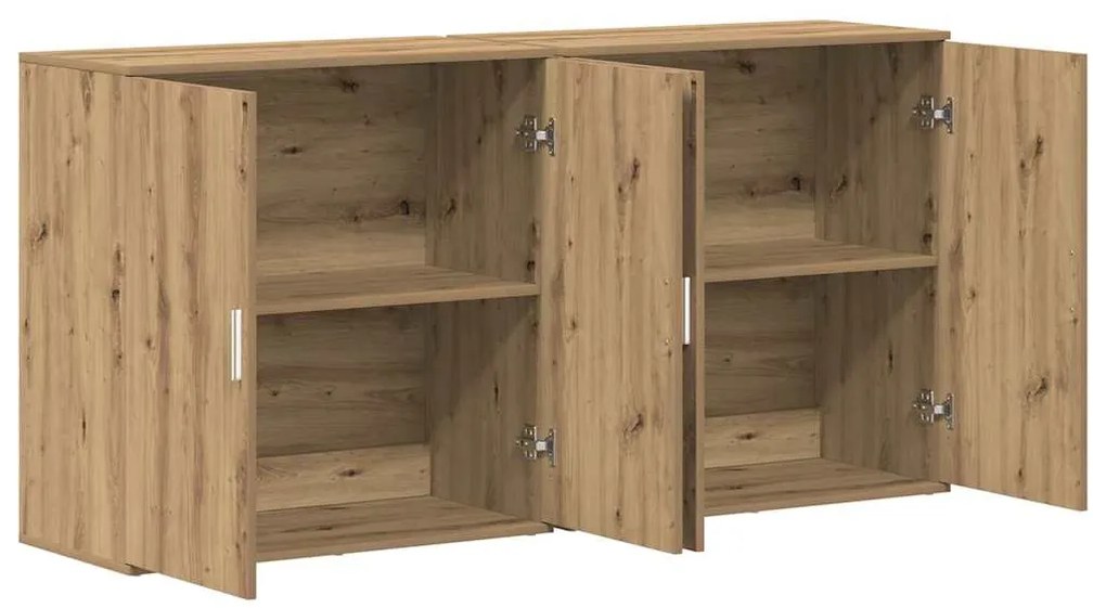 Buffets 2 pcs Carvalho Artesanal 79x38x80 cm Madeira de Engenharia