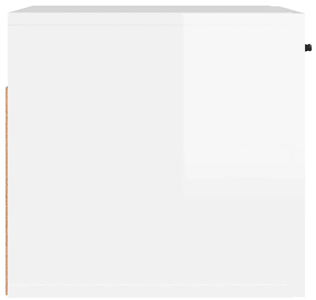 Armário de parede 80x36,5x35 cm deriv. madeira branco brilhante
