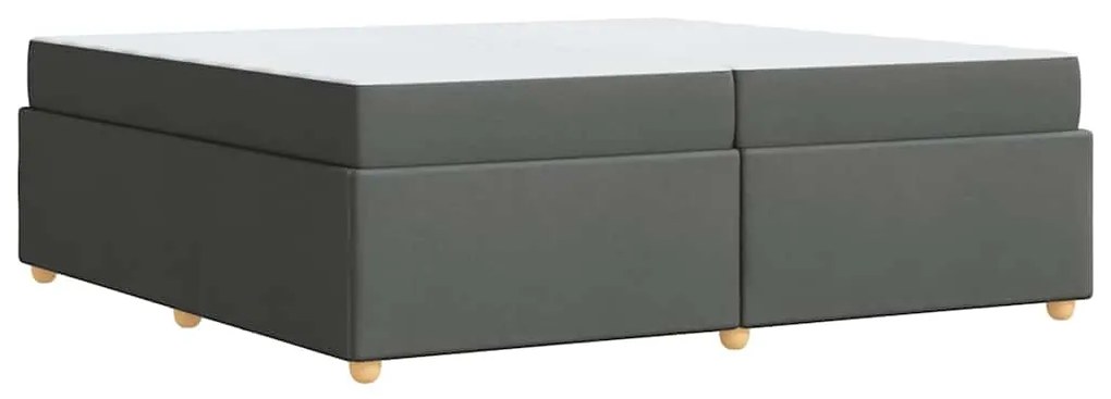 Estrutura de cama com colchão Cinzento escuro 200 x 200 cm